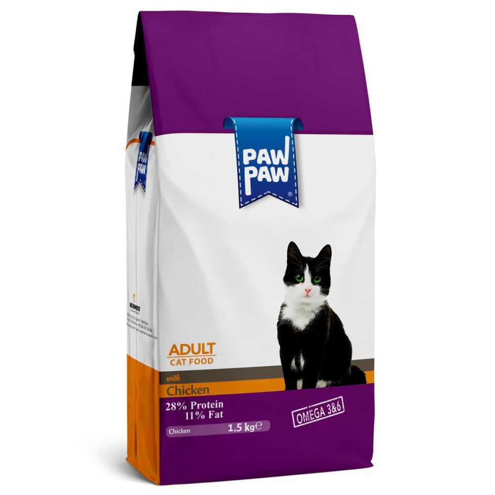 Pawpaw 1,5kg Ξηρά Τροφή για Στειρωμένες Γάτες με Κοτόπουλο Pawpaw 1,5kg Ξηρά Τροφή για Στειρωμένες Γάτες με Κοτόπουλο