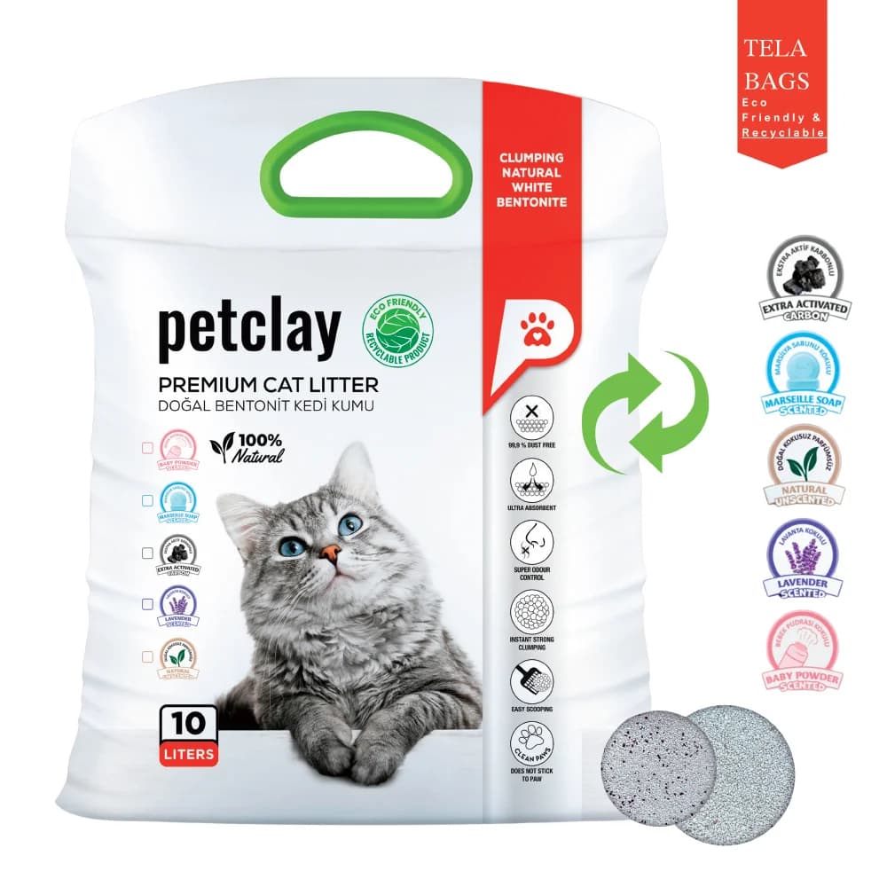 Petclay Άμμος Γάτας Levander Tela Bag 10lt