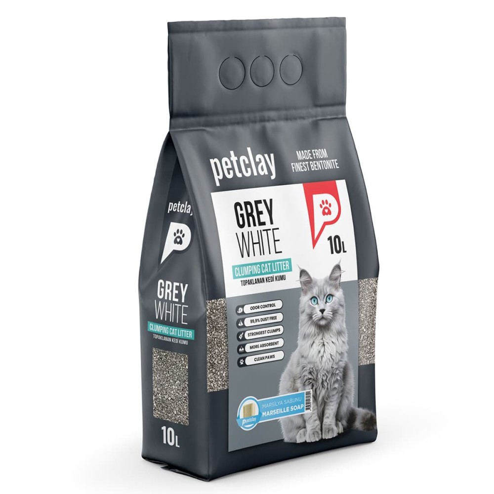 Petclay Άμμος Γάτας White Grey Marseille Soap Cylinder 10lt