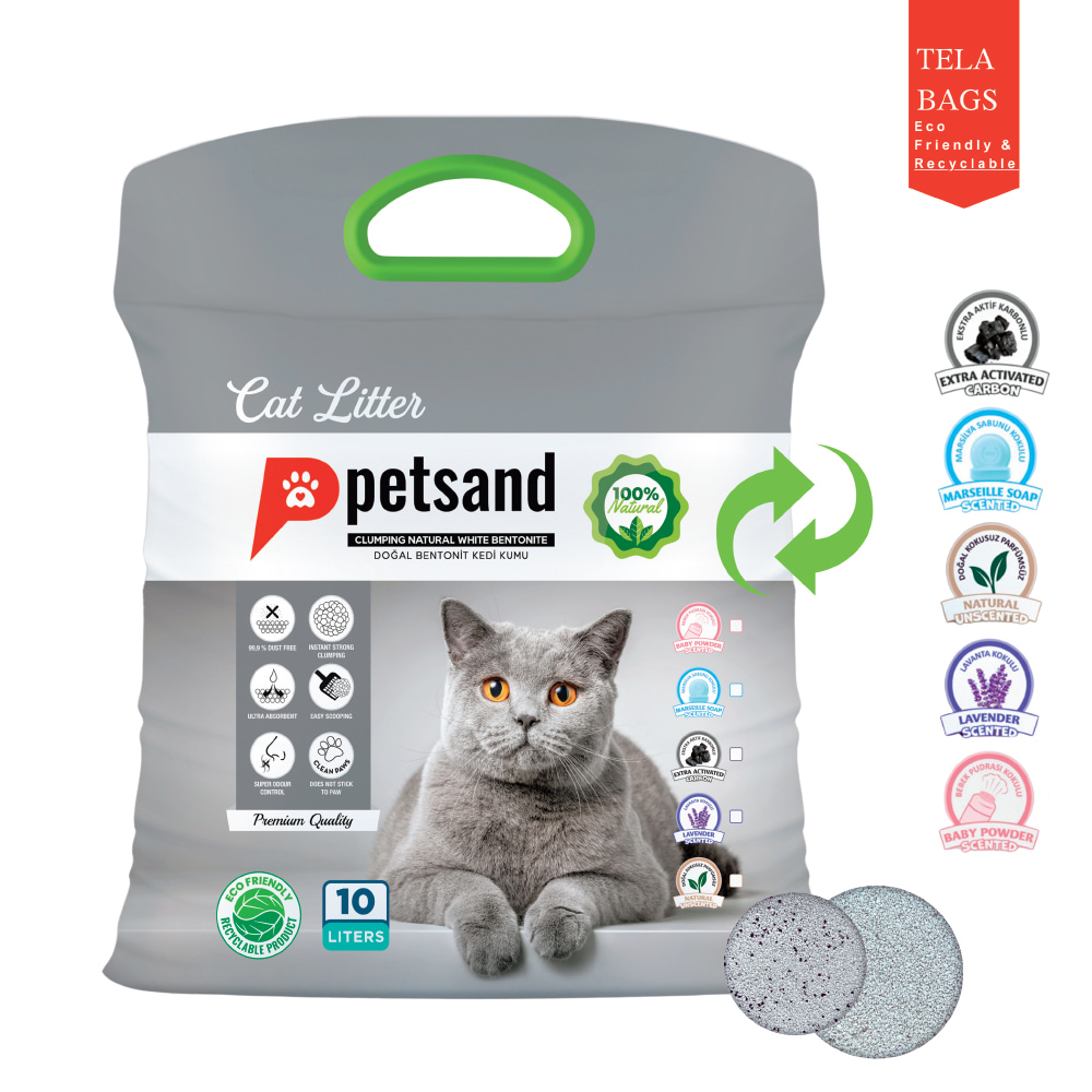 Petsand Άμμος Γάτας Baby Powder Tela bag 10lt