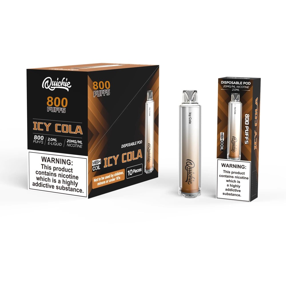 Quickie QD87 Vape μιας χρήσης 2ml 20mg 800 puff Ice Cola