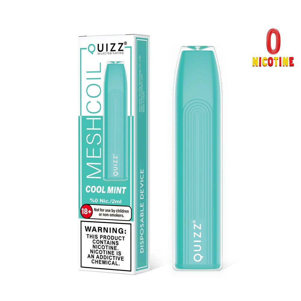 Quizz Vape μιας χρήσης QD44 0% nic 800 puff Pure Mint