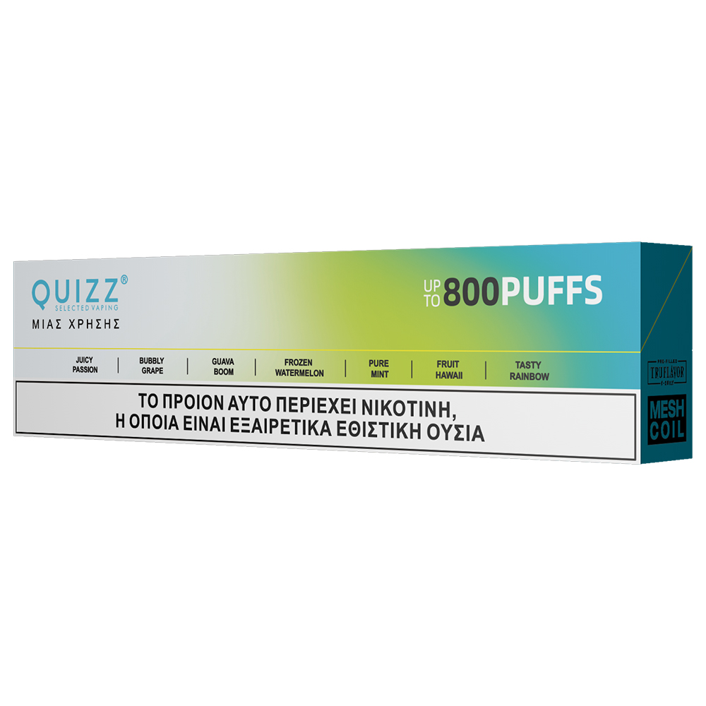 Quizz Vape μιας χρήσης QD61 2ml 0mg 800 puff Juicy Passion