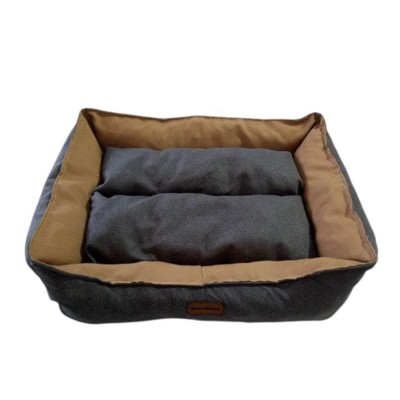 Robert Shop Collection Σετ Κρεβατιών Κατοικιδίων Ορθογώνιο Καφέ-Γκρι 2τμχ