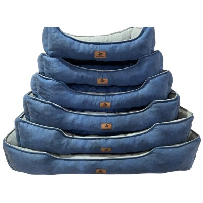 Robert Shop Collection Σετ Κρεβατιών Κατοικιδίων Μπλε-Γκρι 6τμχ