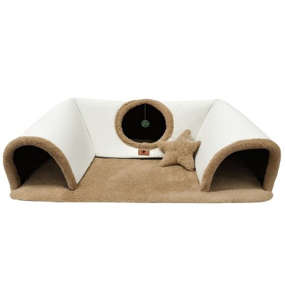 Robert Shop Collection Κρεβάτι Τούνελ Γάτας Καφέ-Μπεζ