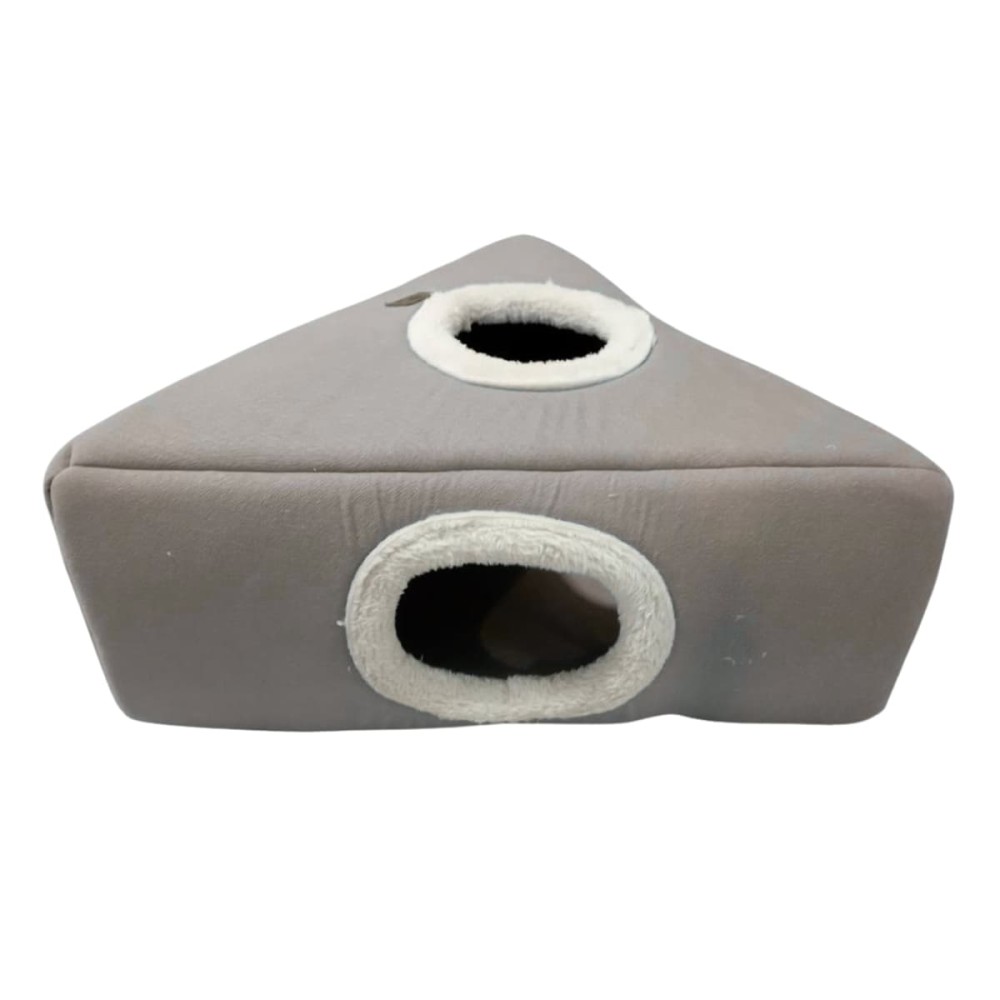 Robert Shop Collection Κρεβάτι Κατοικιδίων Τρίγωνο Φράουλα Καφέ Μπεζ