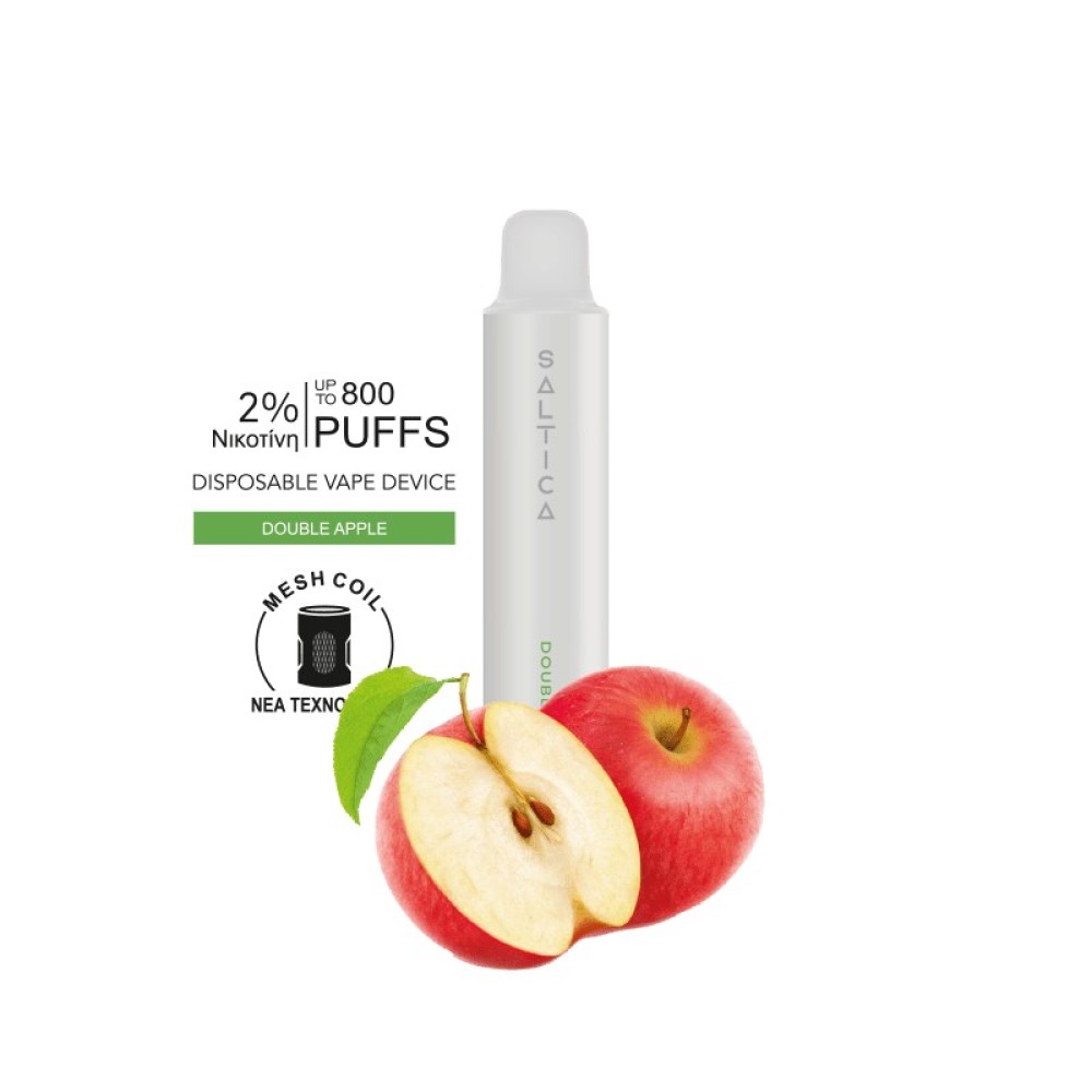 Saltica Pearl vape μιας χρήσης Double Apple 800 puffs 2ml 2%nic