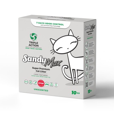 Sandy Super Premium 10kg  Άμμος Γάτας Max Sodium Unscented