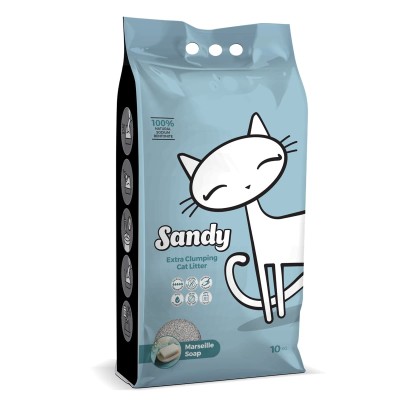Sandy Extra Clumping 10kg  Άμμος Γάτας Marseille Soap