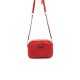 Silver Polo Κόκκινο Γυναικεία Τσάντα χιαστί μονής θήκης με λουράκι αλυσίδα