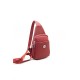 Silver Polo Κόκκινο Γυναικεία Τσάντα Freebag μεταλλικό φερμουάρ και με δύο θήκες