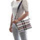 Silver Polo Λευκή Γυναικεία Τσάντα ταχυδρόμου χιαστί με μοτίβο καρό