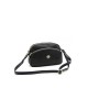 Silver Polo Μαύρη Γυναικεία Τσάντα χιαστί μονής θήκης με μοτίβο λογότυπο