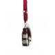 Silver Polo Μαύρη-Κόκκινη Γυναικεία Τσάντα ταχυδρόμου χιαστί με μοτίβο καρό