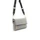 Silver Polo Μαύρη-Λευκή Γυναικεία Τσάντα ταχυδρόμου χιαστί με μοτίβο ψάθας