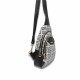 Silver Polo Μαύρη Λευκή Γυναικεία τσάντα Freebag με δύο θήκες