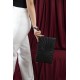 Silver Polo Μαύρη Soft Clutch τσάντα μονής θήκης με μοτίβο σπειροειδή