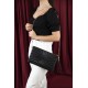 Silver Polo Μαύρη Soft Clutch τσάντα μονής θήκης με μοτίβο σπειροειδή