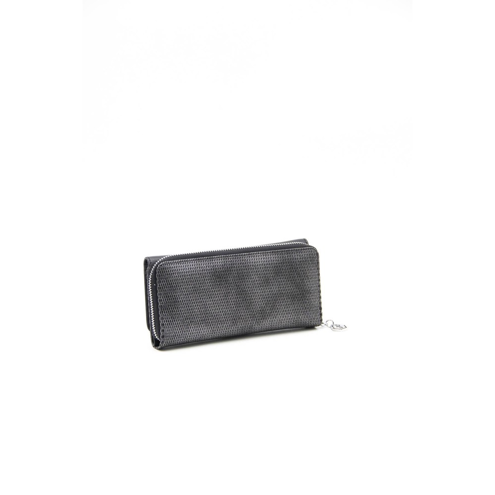 Silver Polo Μαύρο Ασημί Γυναικείο Πορτοφόλι & Θήκη Κάρτας με δύο θήκες