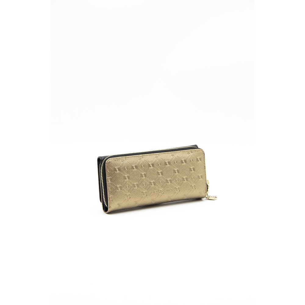Silver Polo Μαύρο Χάλκινο ανάγλυφο Γυναικείο Πορτοφόλι & Θήκη Κάρτας με δύο θήκες