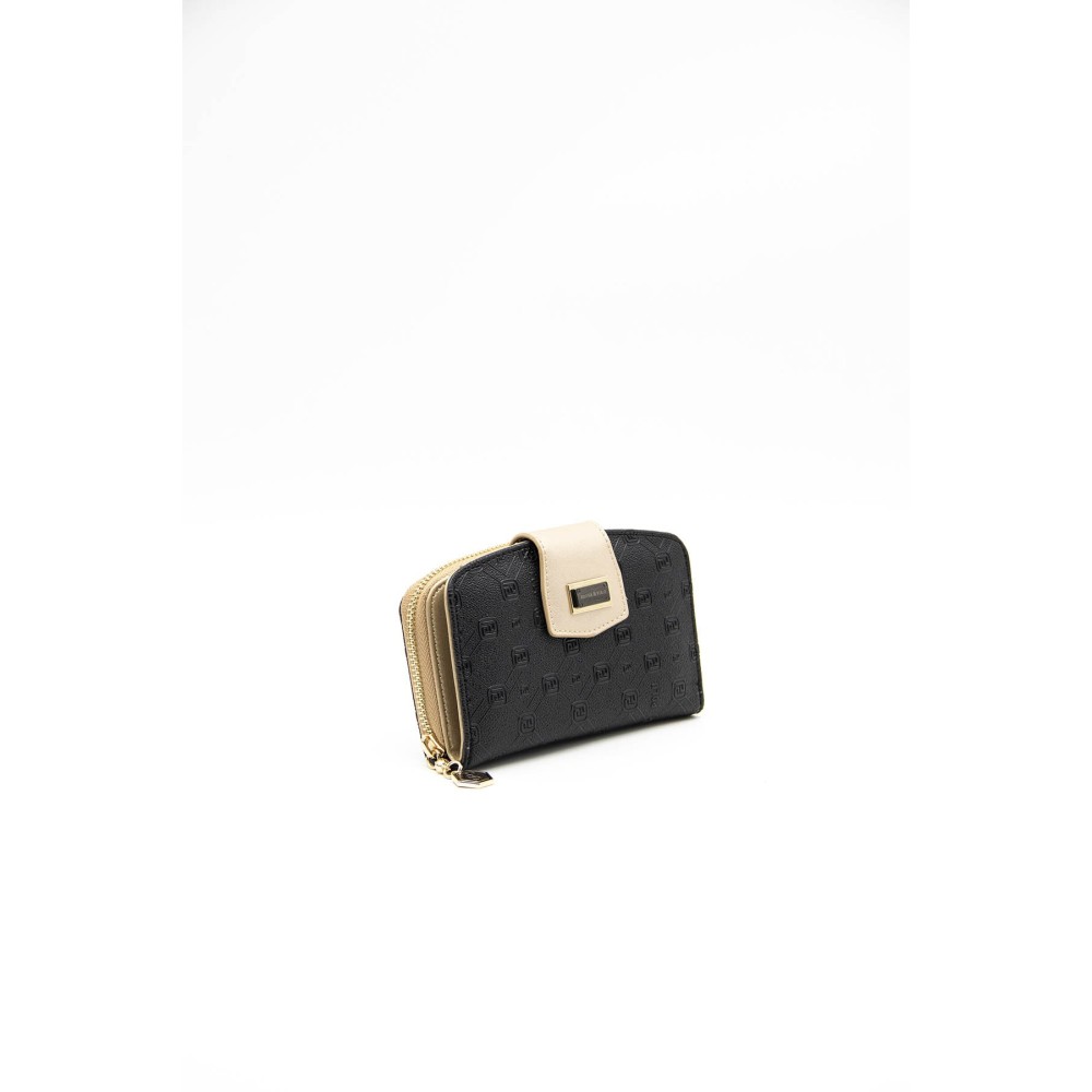 Silver Polo Μαύρο Nut ανάγλυφο Γυναικείο Πορτοφόλι & Θήκη για κάρτες με μαγνητικό κούμπωμα