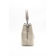 Silver Polo Μπεζ Γυναικεία τσάντα χειρός με τρεις θήκες σε στυλ πουγκί