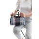 Silver Polo Μπλε Γυναικεία Τσάντα χειρός mini με μοτίβο καρό