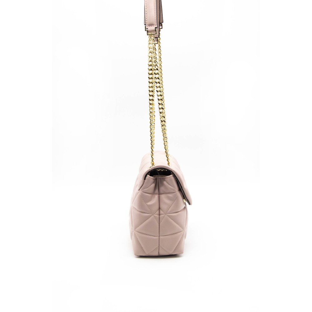Silver Polo Πούδρας Γυναικεία τσάντα χιαστί με λουράκι αλυσίδα