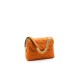 Silver Polo Πορτοκαλί Γυναικεία τσάντα χιαστί με λουράκι αλυσίδα