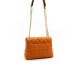 Silver Polo Πορτοκαλί Γυναικεία τσάντα χιαστί με λουράκι αλυσίδα