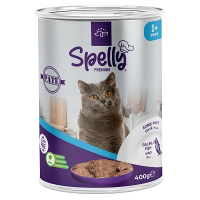 Spelly Premium Grain Free Πατέ Ψάρι για Ενήλικες Γάτες 400gr Spelly Premium Grain Free Πατέ Ψάρι για Ενήλικες Γάτες 400gr