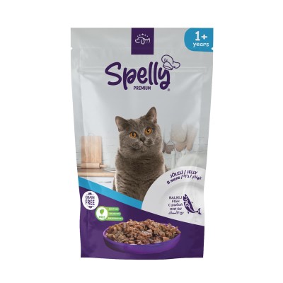 Spelly Premium Jelly Grain Free για Ενήλικες Γάτες με Ψάρι σε Φακελάκι 85gr Spelly Premium Jelly Grain Free για Ενήλικες Γάτες με Ψάρι σε Φακελάκι 85gr