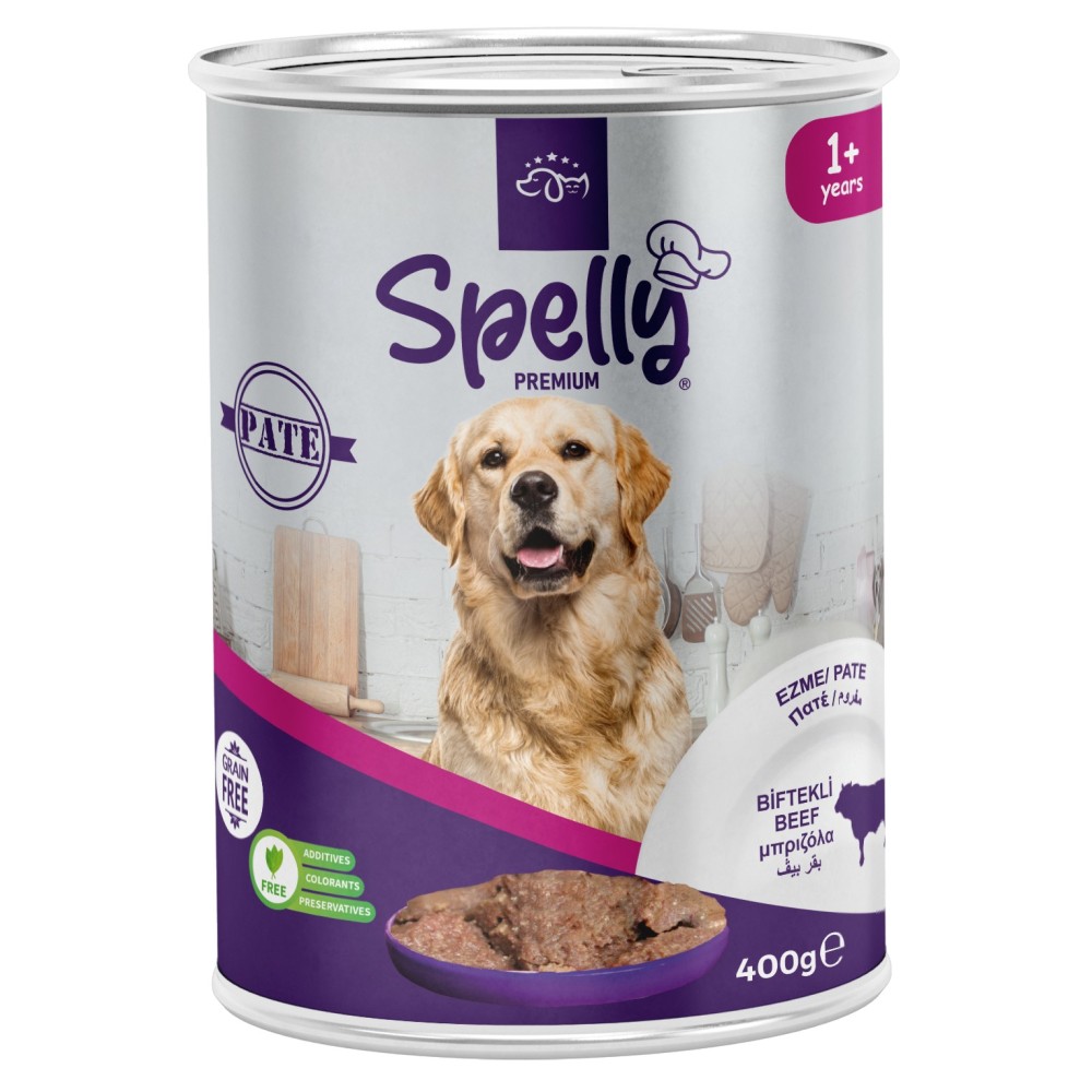 Spelly Premium Πατέ Μοσχάρι για Ενήλικους Σκύλους 400gr