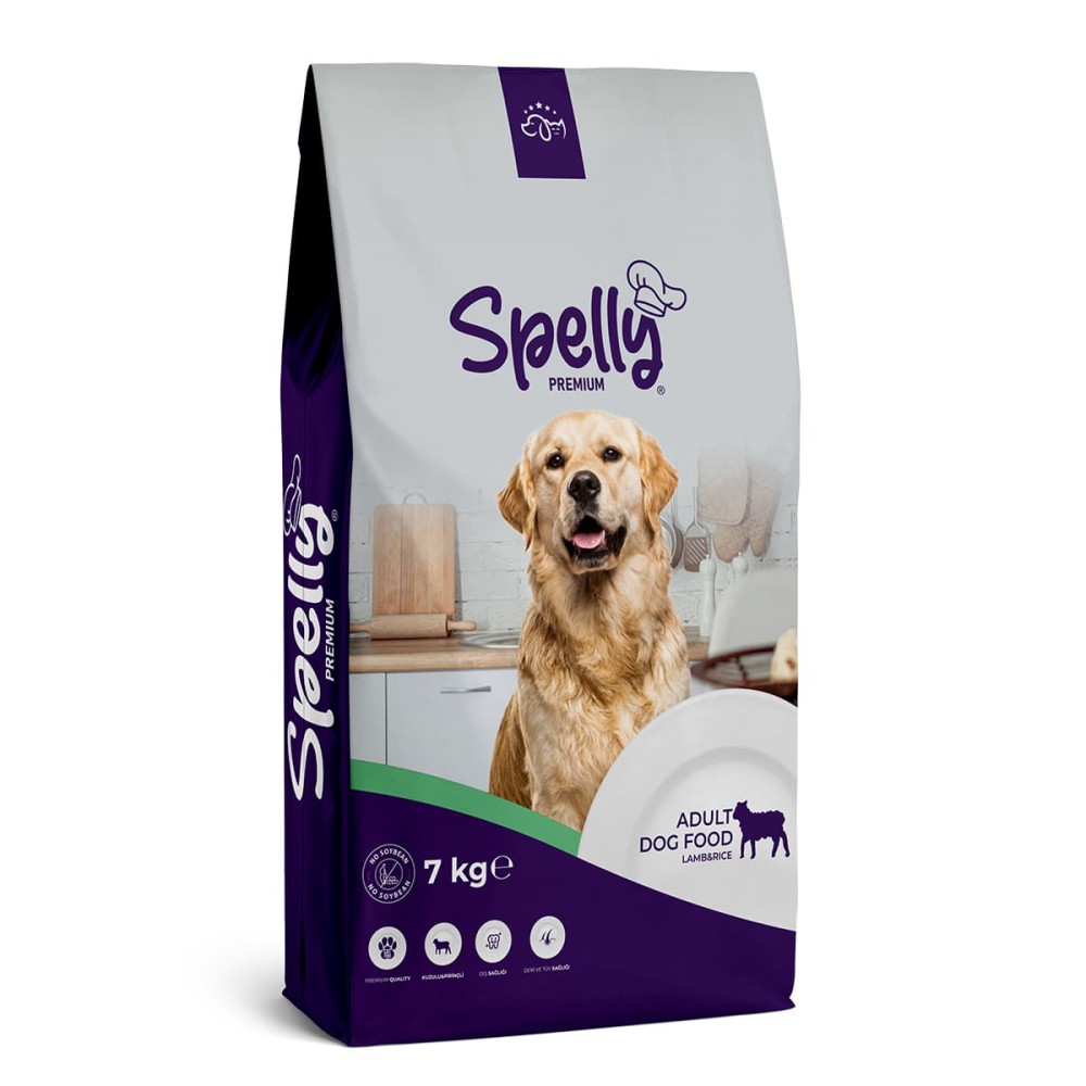 Spelly Premium Ξηρά Τροφή για Ενήλικους Σκύλους με Αρνί & Ρύζι 7kg