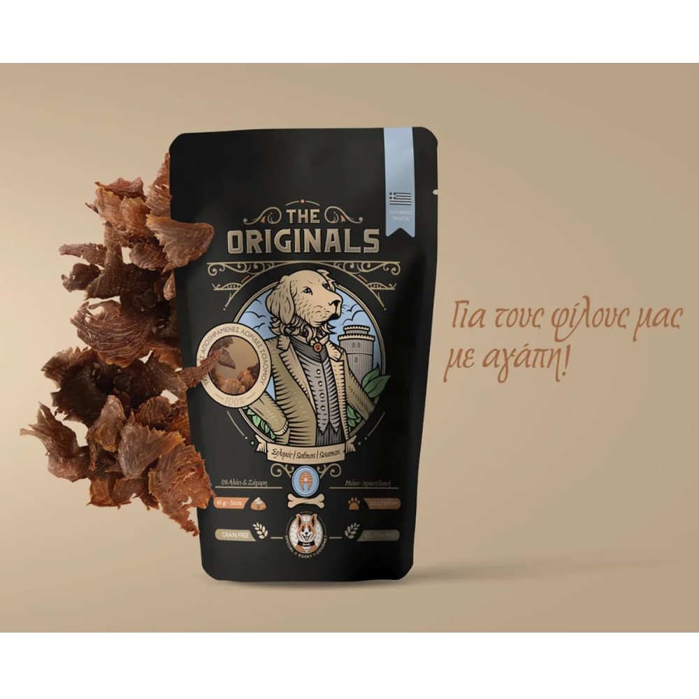 The Originals Grain Free 60gr Αποξηραμένες Λωρίδες για Ενήλικους Σκύλους και Κουτάβια με Σολομό The Originals Grain Free 60gr Αποξηραμένες Λωρίδες για Ενήλικους Σκύλους και Κουτάβια με Σολομό
