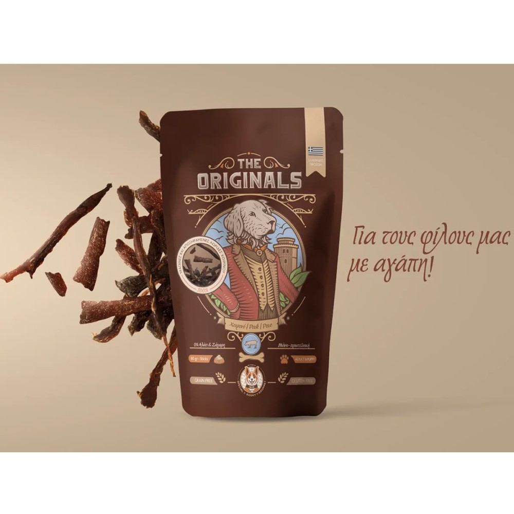 The Originals Grain Free 80gr Αποξηραμένες Λωρίδες για Ενήλικους Σκύλους και Κουτάβια με Χοιρινό The Originals Grain Free 80gr Αποξηραμένες Λωρίδες για Ενήλικους Σκύλους και Κουτάβια με Χοιρινό