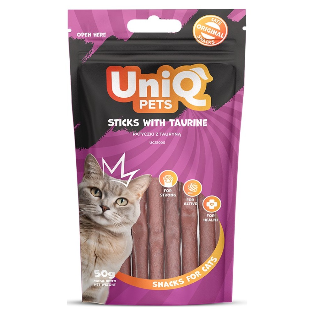 Uniq 50gr Λιχουδιά για Γάτες Στικς με Ταυρίνη Uniq 50gr Λιχουδιά για Γάτες Στικς με Ταυρίνη