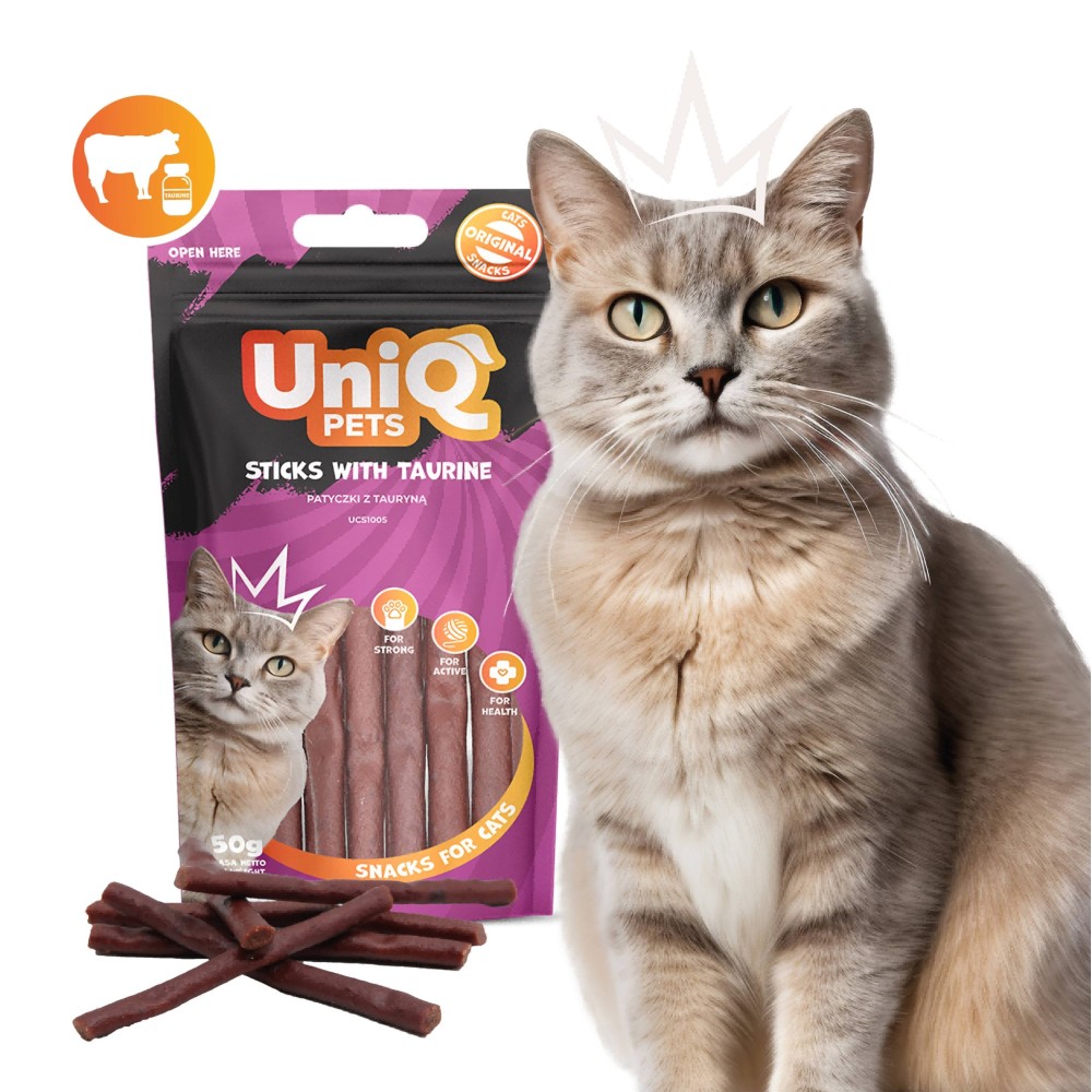 Uniq 50gr Λιχουδιά για Γάτες Στικς με Ταυρίνη Uniq 50gr Λιχουδιά για Γάτες Στικς με Ταυρίνη