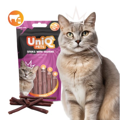 Uniq 50gr Λιχουδιά για Γάτες Στικς με Ταυρίνη Uniq 50gr Λιχουδιά για Γάτες Στικς με Ταυρίνη