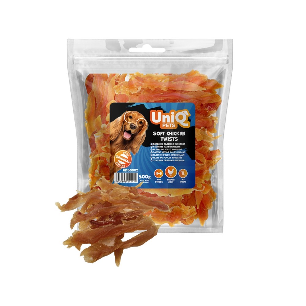 Uniq 500gr Λιχουδιά για Σκύλους Μαλακά Στριφτά Κομμάτια με Κοτόπουλο Uniq 500gr Λιχουδιά για Σκύλους Μαλακά Στριφτά Κομμάτια με Κοτόπουλο