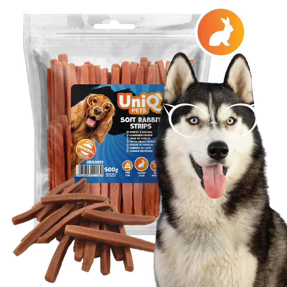 Uniq 500gr Λιχουδιά για Σκύλους Λωρίδες Κουνελιού Uniq 500gr Λιχουδιά για Σκύλους Λωρίδες Κουνελιού