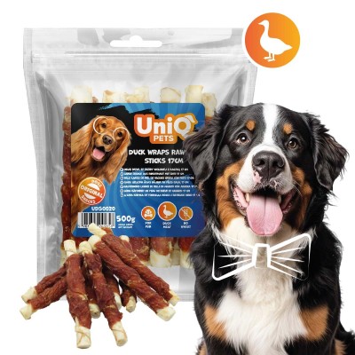 Uniq 500gr Λιχουδιά για Σκύλους Στικς από Δέρμα Τυλιγμένα με Πάπια 17εκ Uniq 500gr Λιχουδιά για Σκύλους Στικς από Δέρμα Τυλιγμένα με Πάπια 17εκ