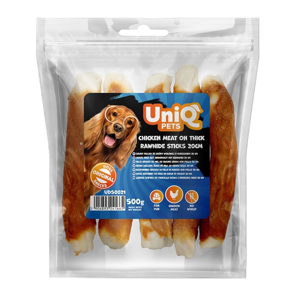 Uniq 500gr Λιχουδιά για Σκύλους Στικς από Χοντρό Δέρμα Τυλιγμένα με Κοτόπουλο 20εκ Uniq 500gr Λιχουδιά για Σκύλους Στικς από Χοντρό Δέρμα Τυλιγμένα με Κοτόπουλο 20εκ