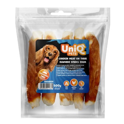 Uniq 500gr Λιχουδιά για Σκύλους Στικς από Χοντρό Δέρμα Τυλιγμένα με Κοτόπουλο 20εκ Uniq 500gr Λιχουδιά για Σκύλους Στικς από Χοντρό Δέρμα Τυλιγμένα με Κοτόπουλο 20εκ