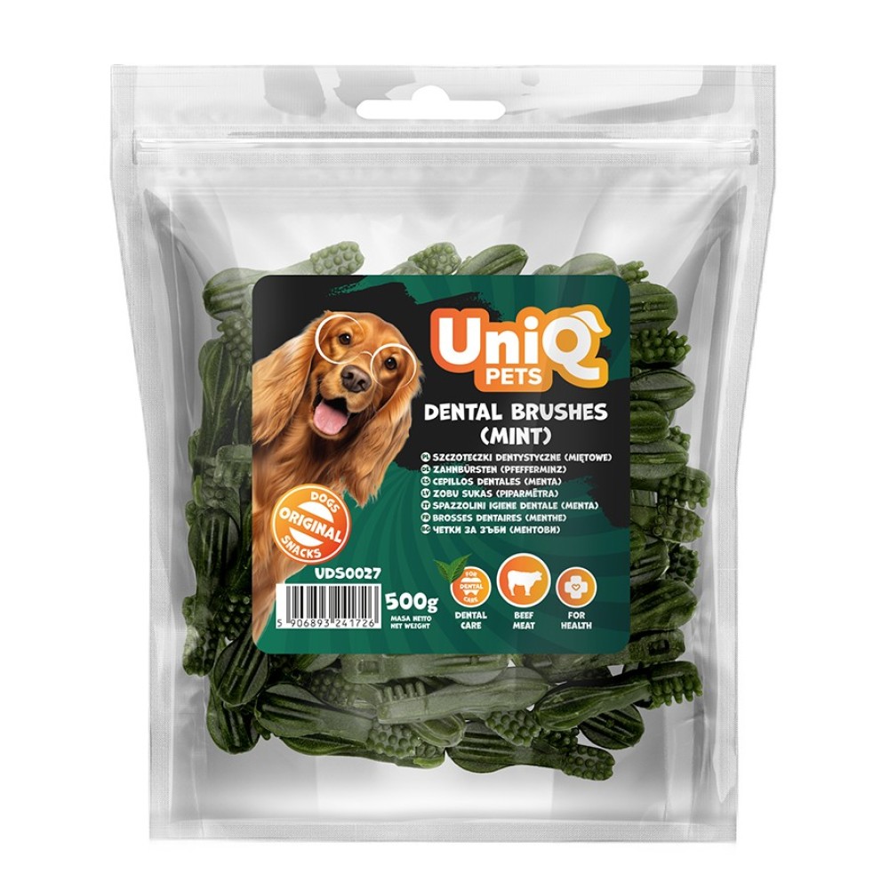 Uniq 500gr Λιχουδιά για Σκύλους Οδοντικές Βούρτσες με Μέντα Uniq 500gr Λιχουδιά για Σκύλους Οδοντικές Βούρτσες με Μέντα