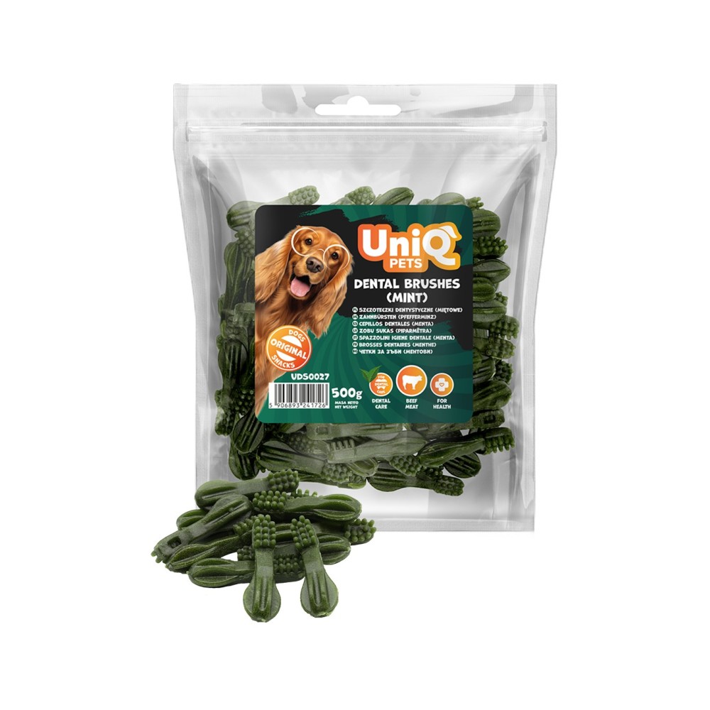 Uniq 500gr Λιχουδιά για Σκύλους Οδοντικές Βούρτσες με Μέντα Uniq 500gr Λιχουδιά για Σκύλους Οδοντικές Βούρτσες με Μέντα