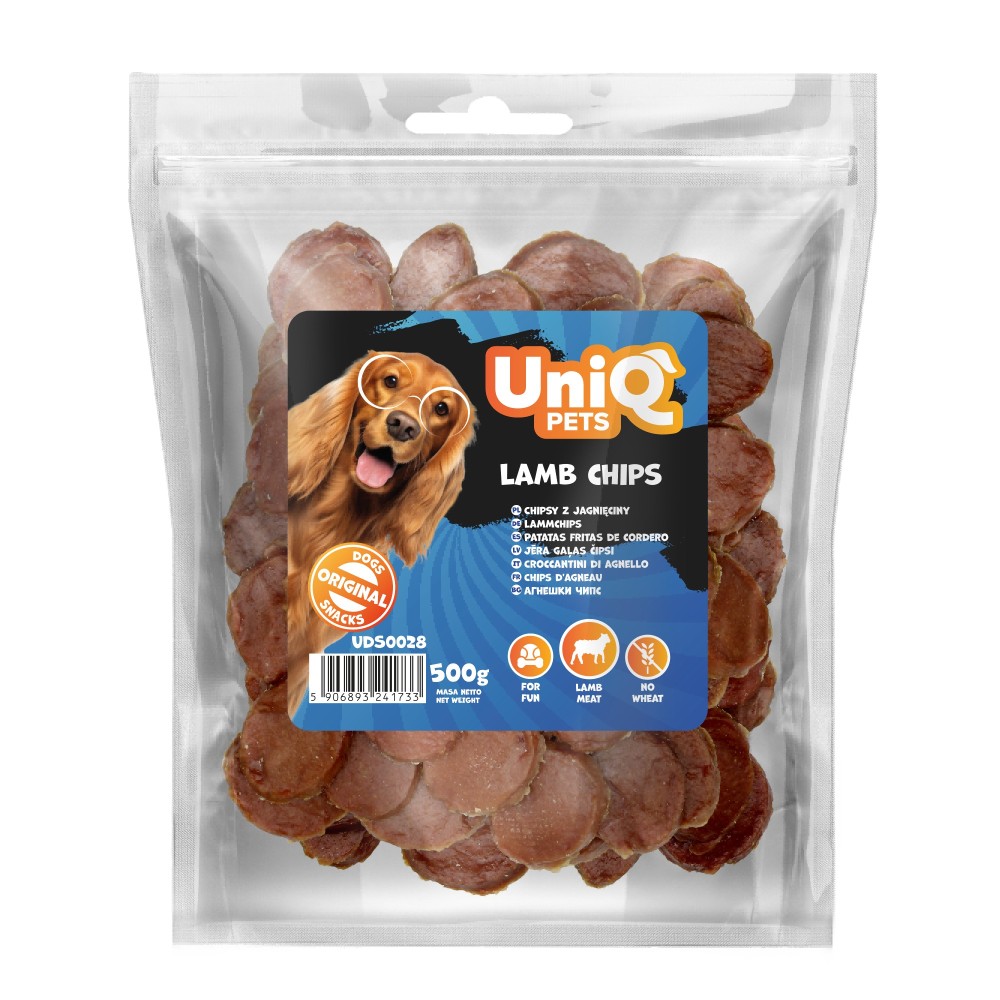 Uniq 500gr Λιχουδιά για Σκύλους Τσιπς με Αρνί Uniq 500gr Λιχουδιά για Σκύλους Τσιπς με Αρνί