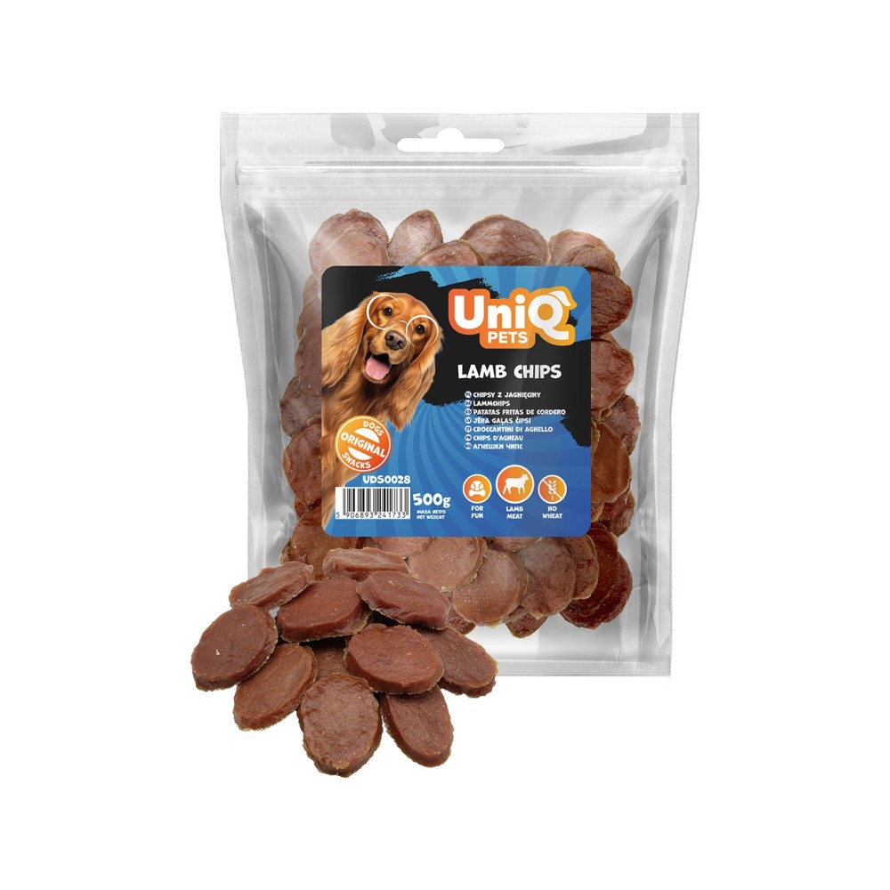 Uniq 500gr Λιχουδιά για Σκύλους Τσιπς με Αρνί Uniq 500gr Λιχουδιά για Σκύλους Τσιπς με Αρνί