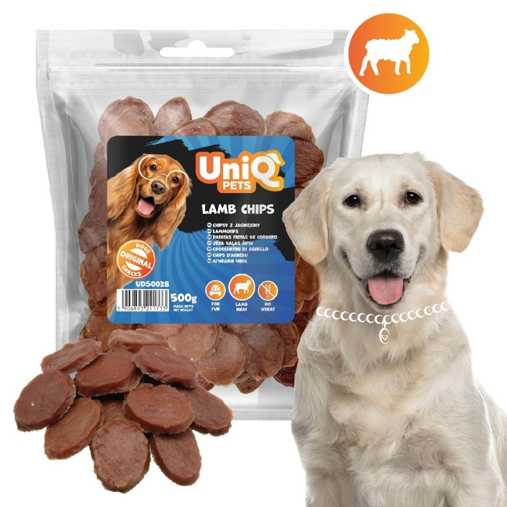 Uniq 500gr Λιχουδιά για Σκύλους Τσιπς με Αρνί Uniq 500gr Λιχουδιά για Σκύλους Τσιπς με Αρνί